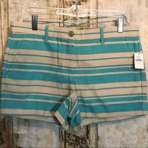 New Gap womens short shorts size 6 blue tan